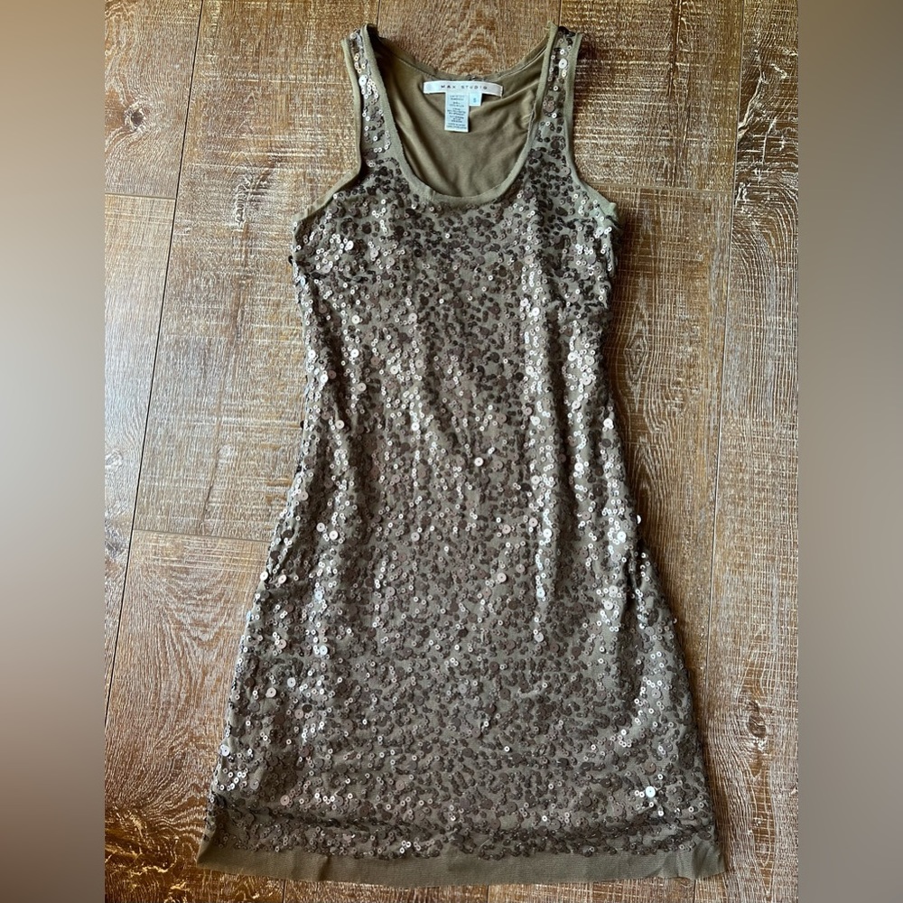 Max studio spangles gorgeous brown dress